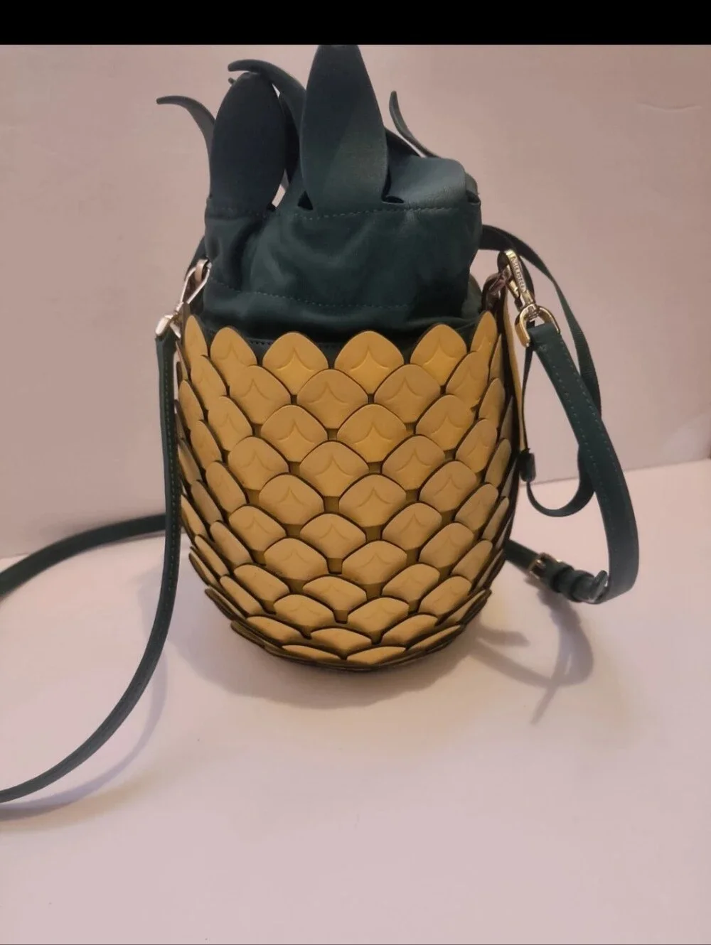 Kate Spade New York Colada 3D Pineapple Novelty Bucket Bag Tropic Crossbody Bag